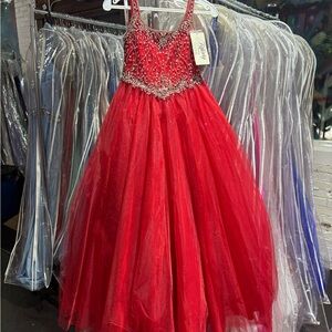 Christina Wu Red Formal Kids Dress